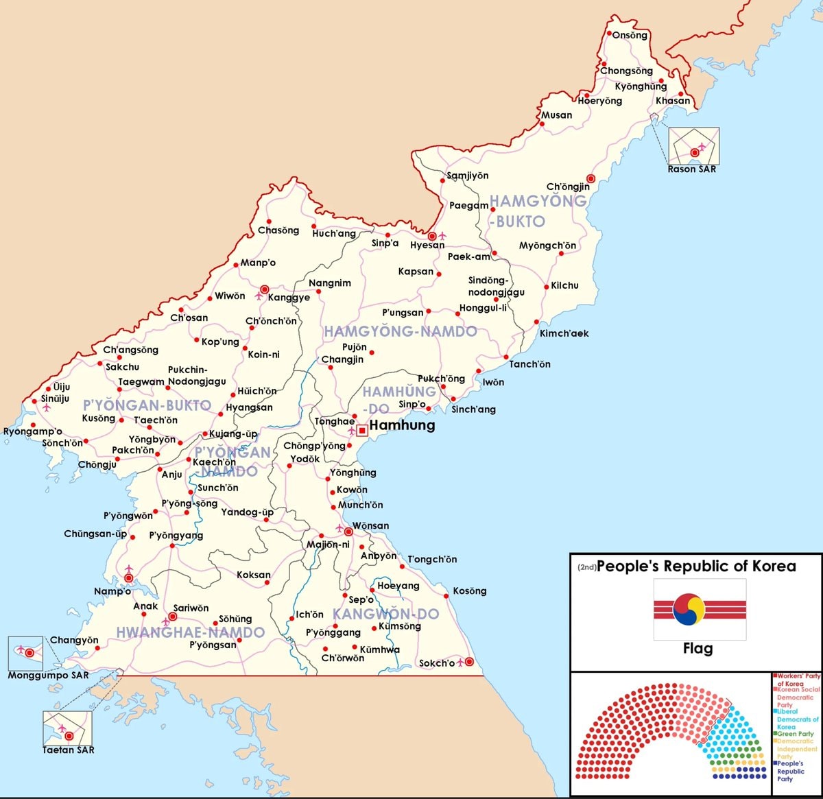 People's Republic of Korea map