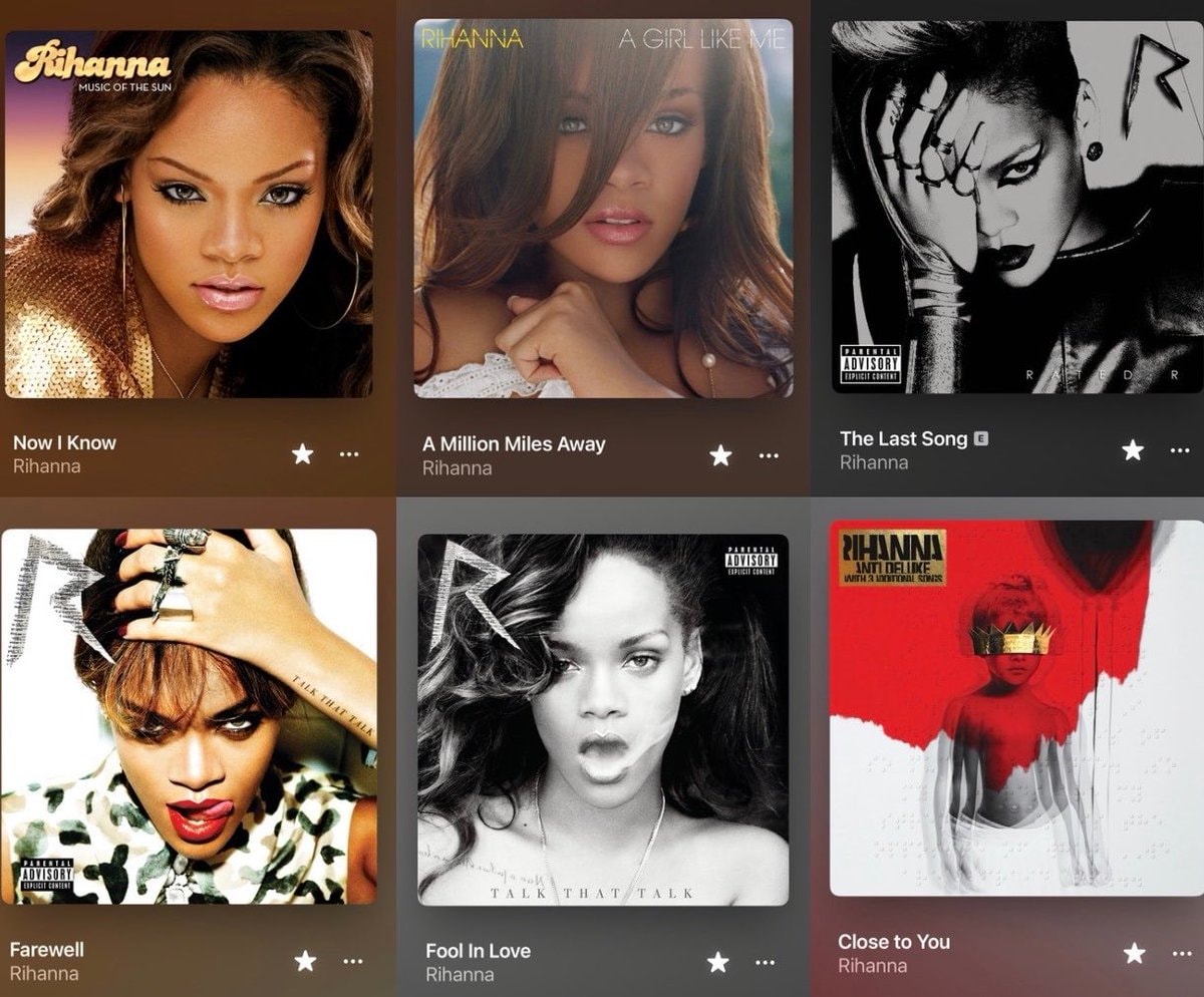 Rihanna album covers