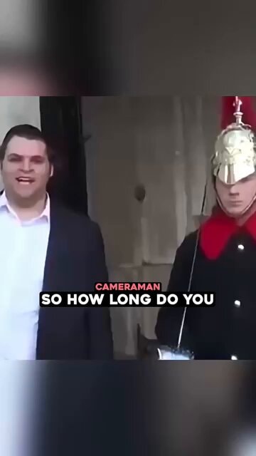 Royal guard tries not to laugh