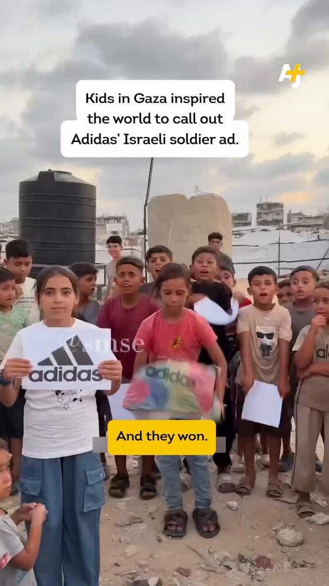 Gaza children campaign against Adidas
