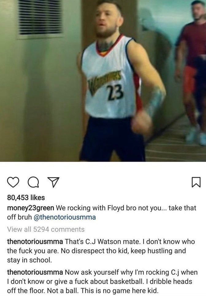 Conor McGregor Draymond Green IG exchange