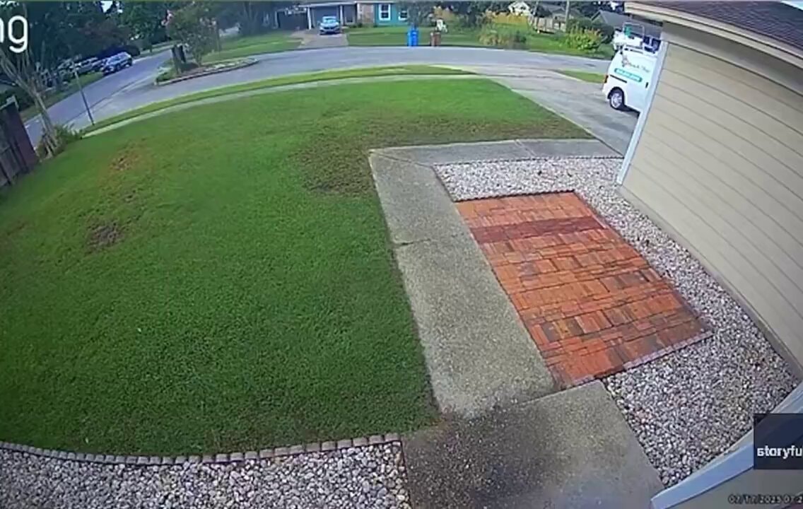 van parked on suburban street