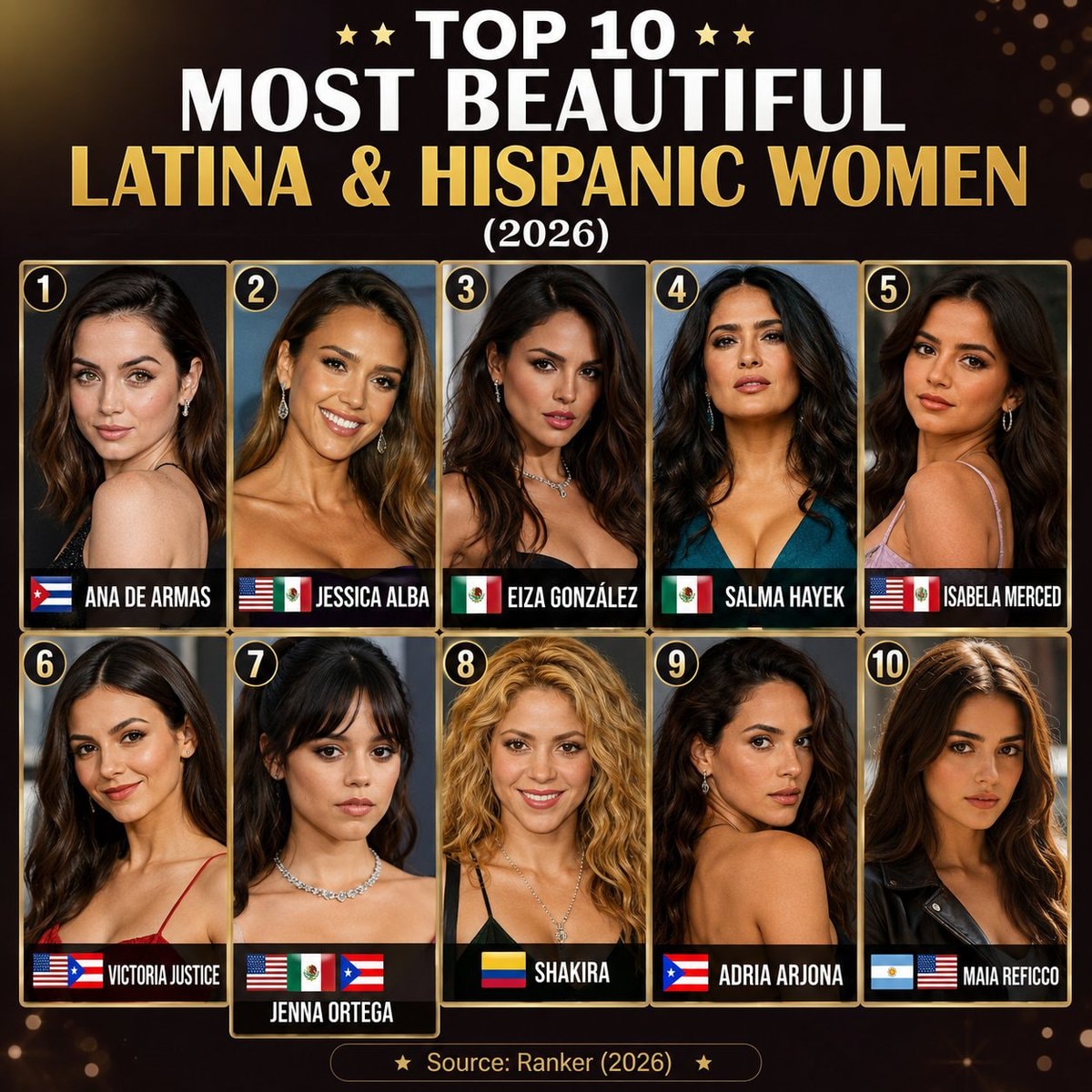 Top 10 Most Beautiful Latina & Hispanic Women 2026