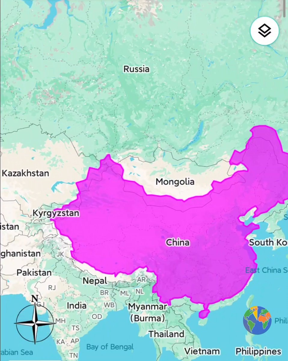 China geographical dimensions map