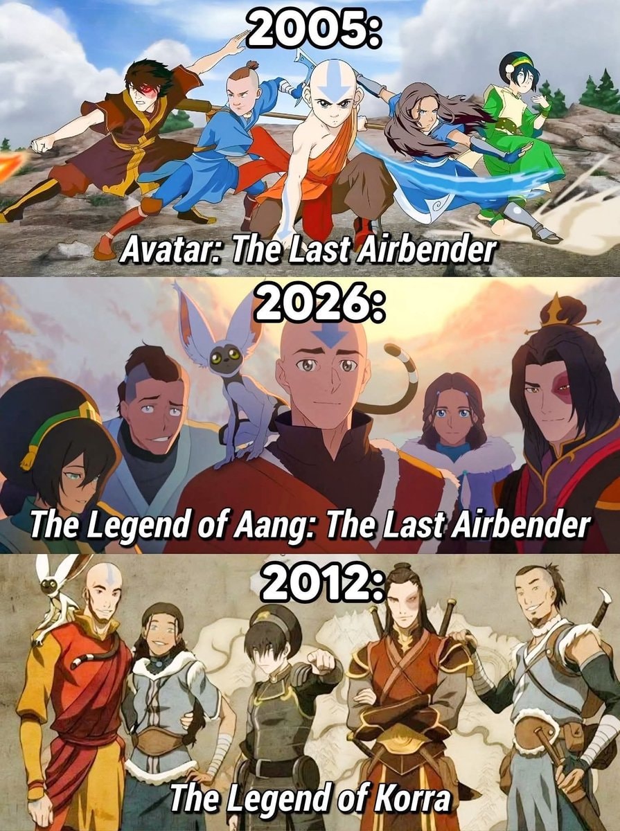 Avatar The Last Airbender eras comparison