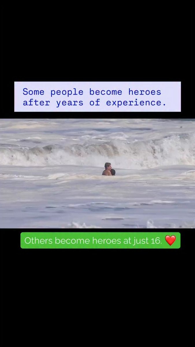 Heroic swimmer at 16