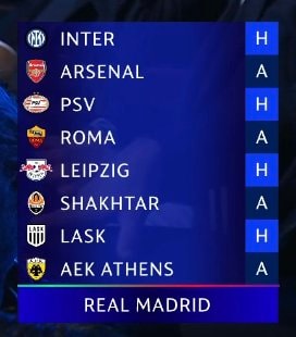 Real Madrid group of death