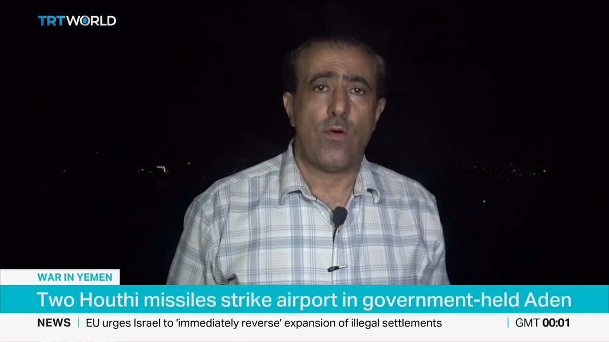 Houthi missiles strike Aden airport