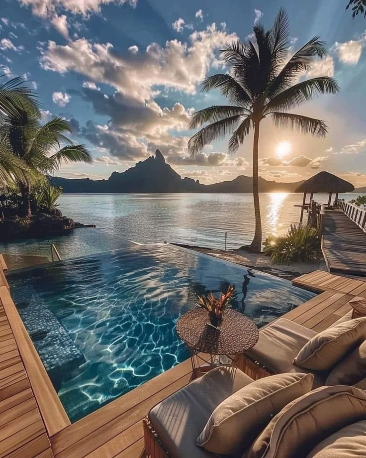 sunrise in Bora Bora sunrise in Bora Bora