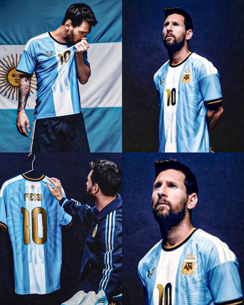 Messi final Argentina jersey photo session