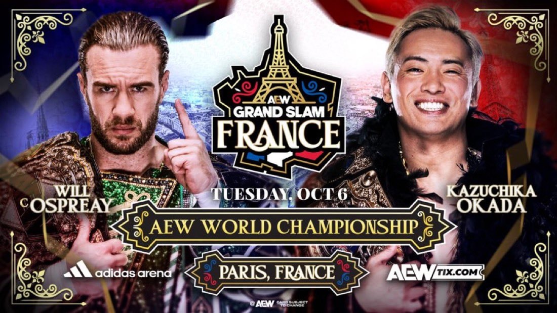Will Ospreay vs Kazuchika Okada AEW World Championship Will Ospreay vs Kazuchika Okada AEW World Championship