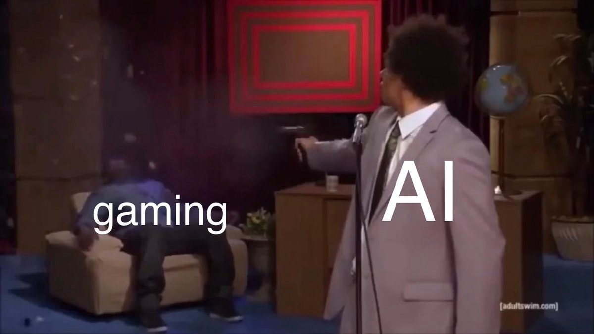AI vs Gaming segment on Adult Swim show