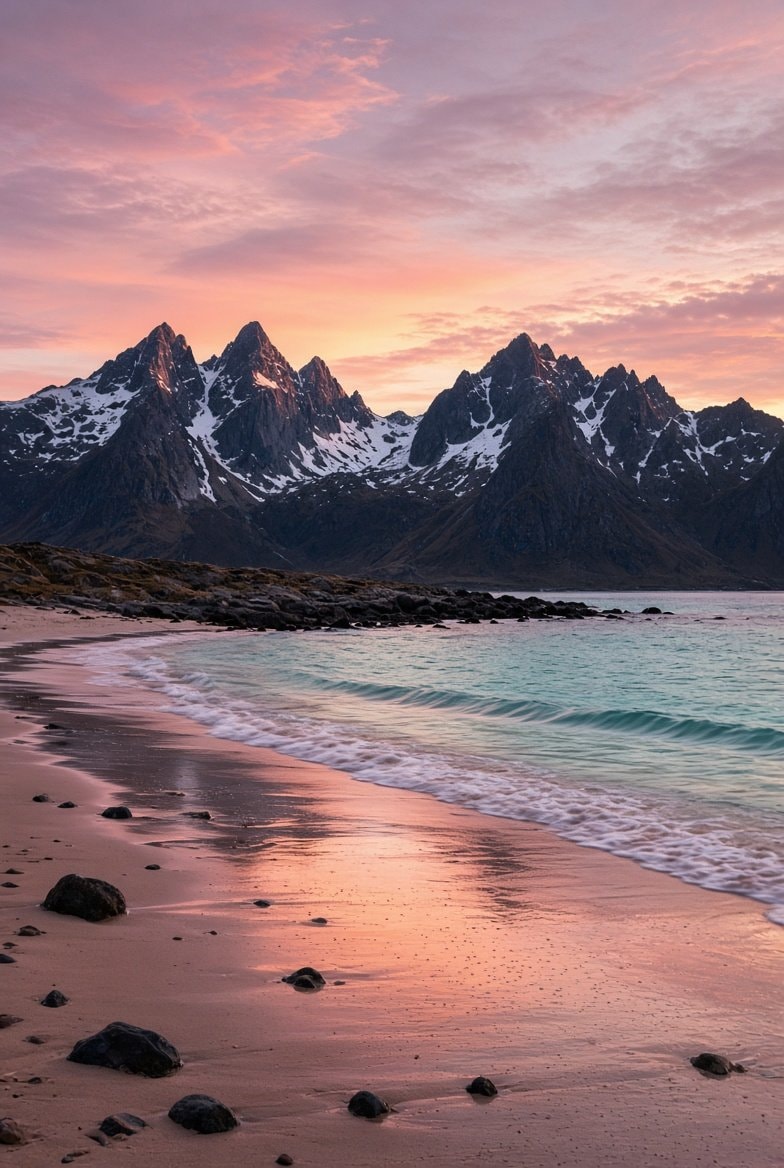 Lofoten Islands Midnight Sun Norway (photo 3 of 4)