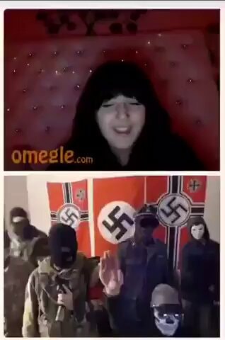 omegle video call Nazi flags