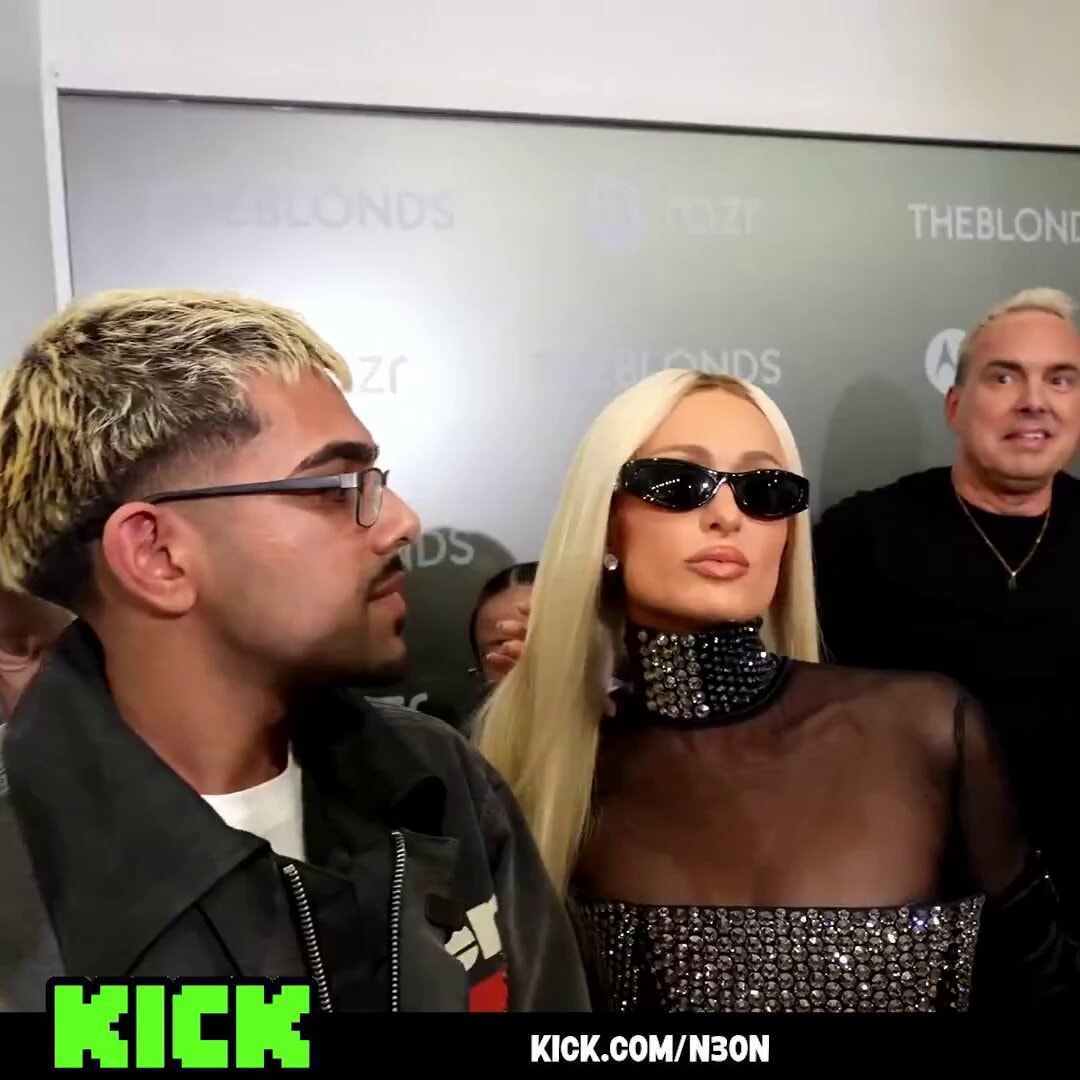 N3ON and Paris Hilton at New York Fashion Week