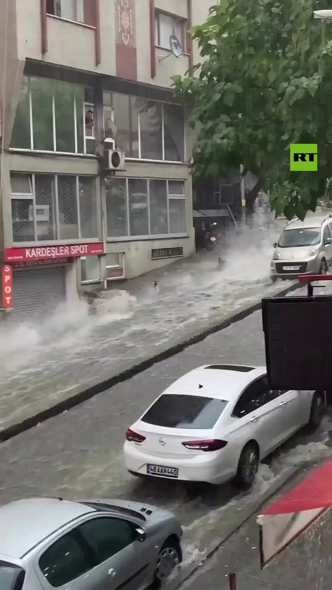 Istanbul flood sweeps woman away