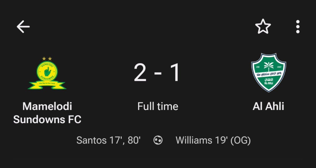 Al Ahli match result