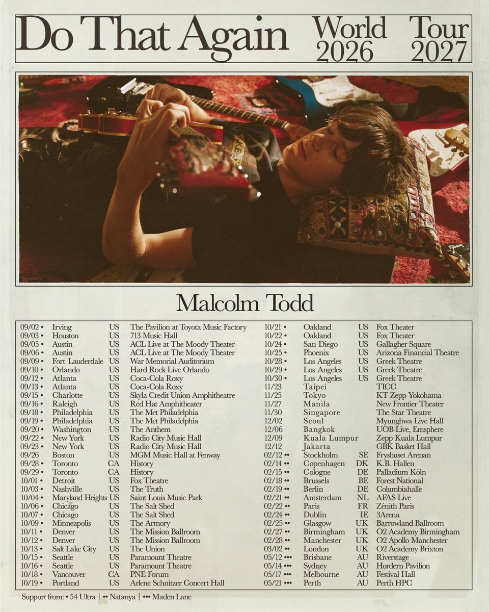 Malcolm Todd Do That Again Tour