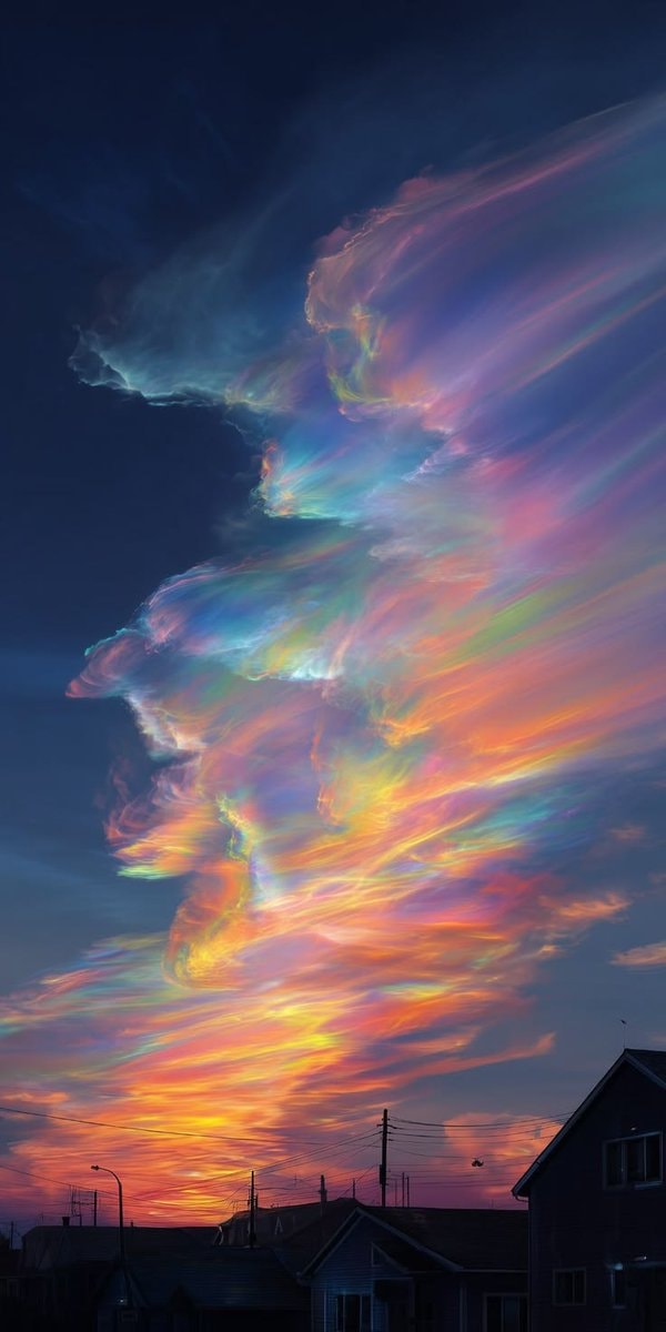 iridescent twilight clouds