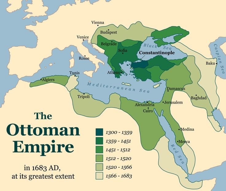 Ottoman Empire 1683 map