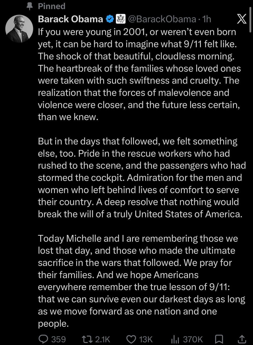 Barack Obama remembers 9/11 Barack Obama remembers 9/11