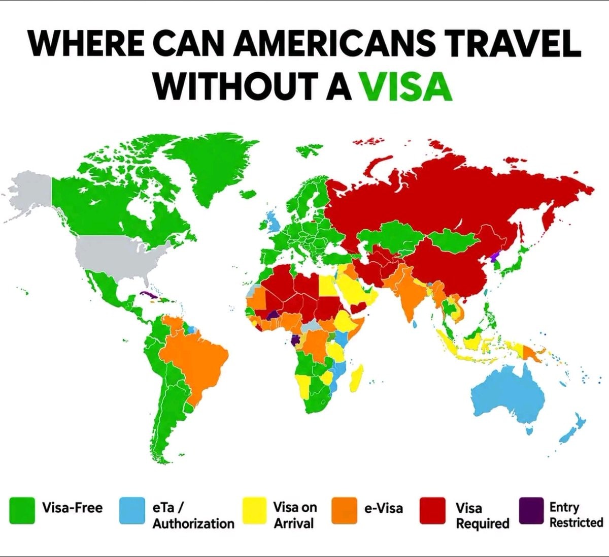 Americans visa-free destinations