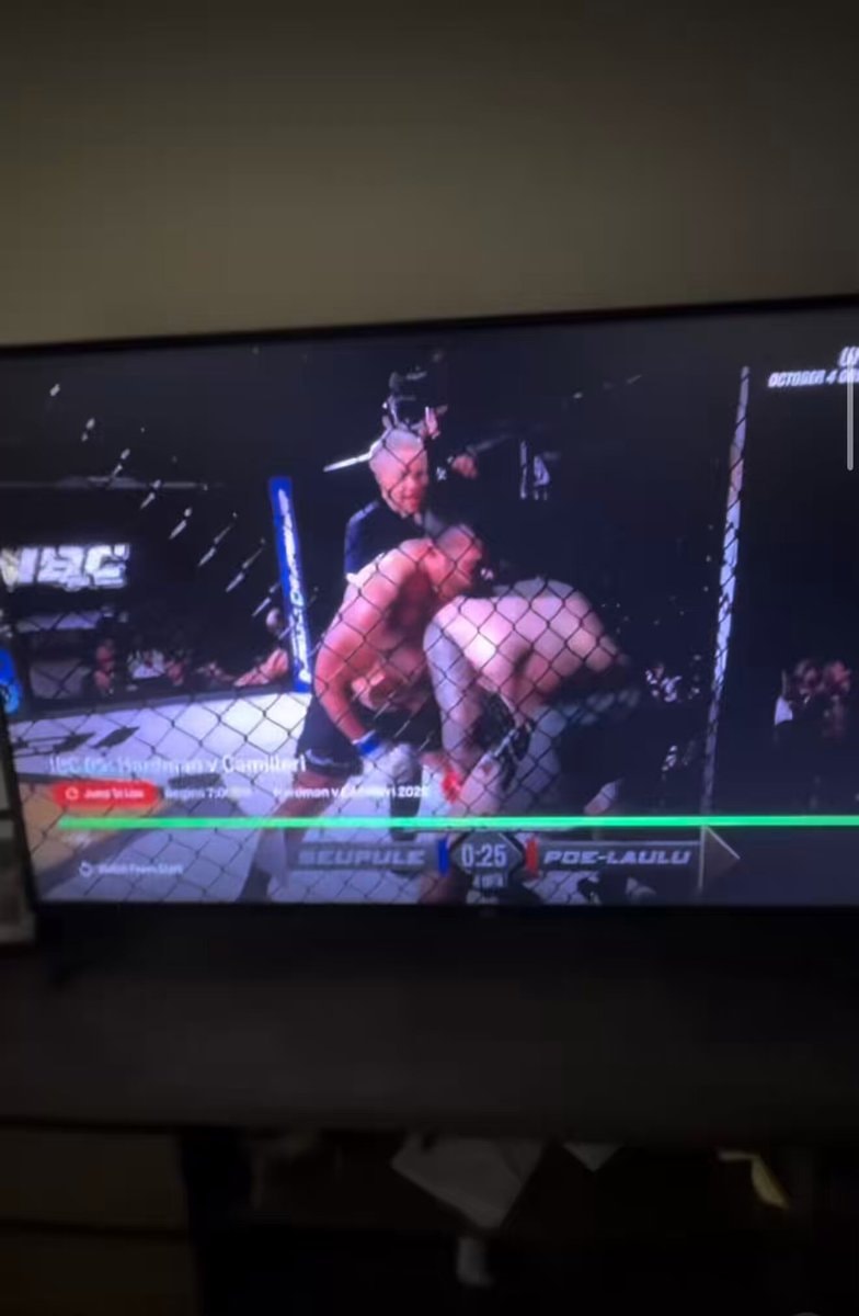 MMA octagon grappling exchange