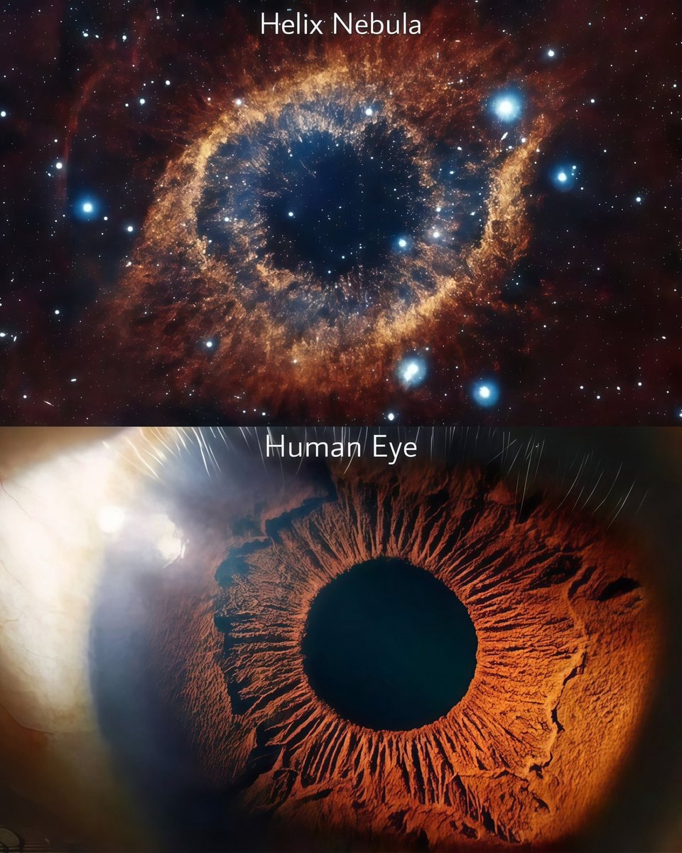 Helix Nebula vs human eye