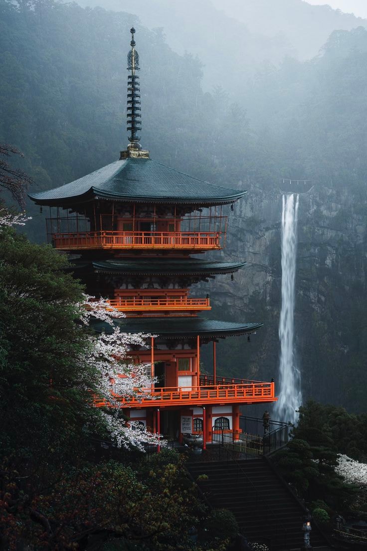 Japan Mount Fuji pagoda cherry blossoms (photo 4 of 4)