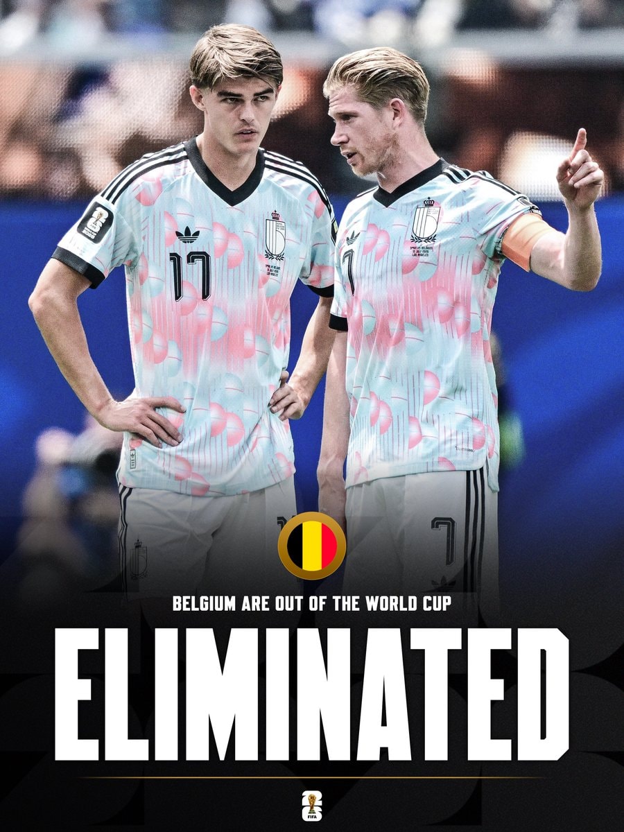 Belgium eliminated from World Cup