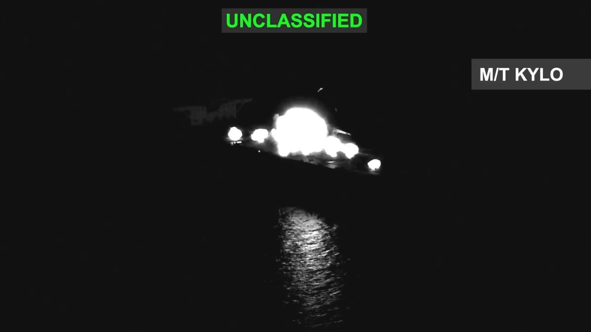 CENTCOM strikes Iranian oil vessels