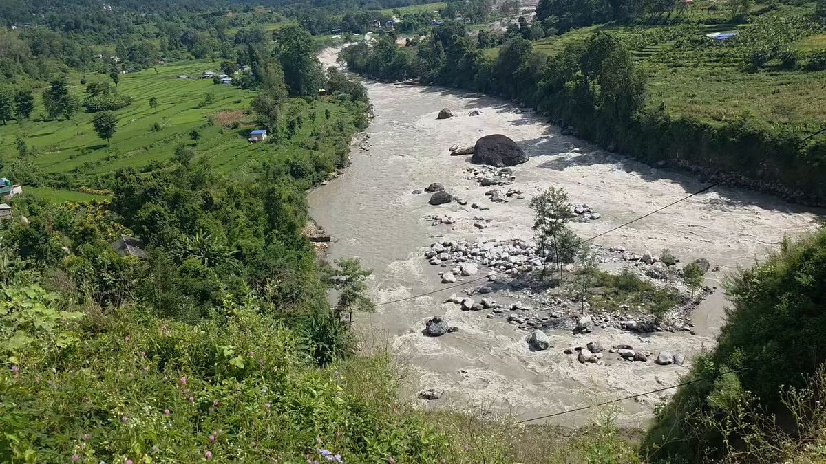 Severe flood in Rasuwa Nuwakot Dhading