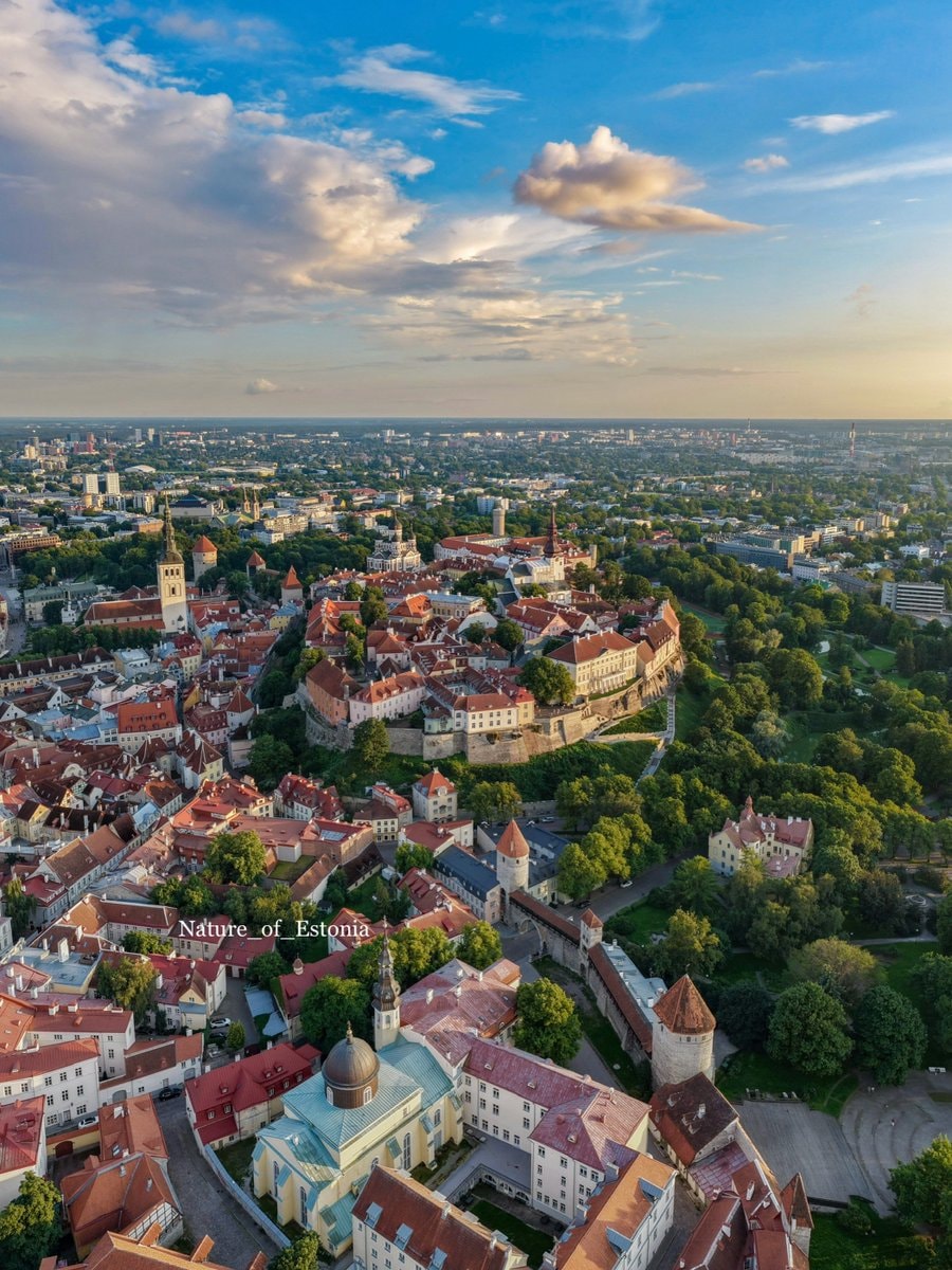 Tallinn Old Town aerial view