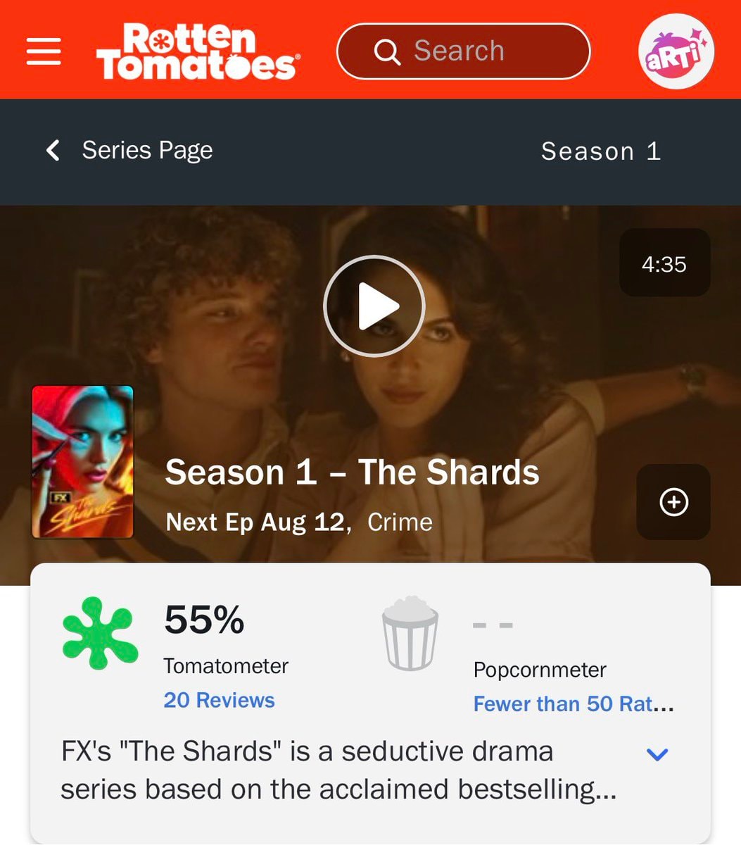 THE SHARDS Rotten Tomatoes debut (photo 1 of 2)