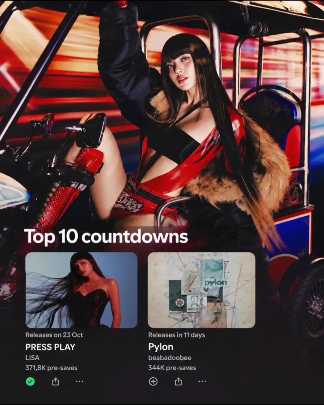 LISA PRESS PLAY Spotify #1 LISA PRESS PLAY Spotify #1