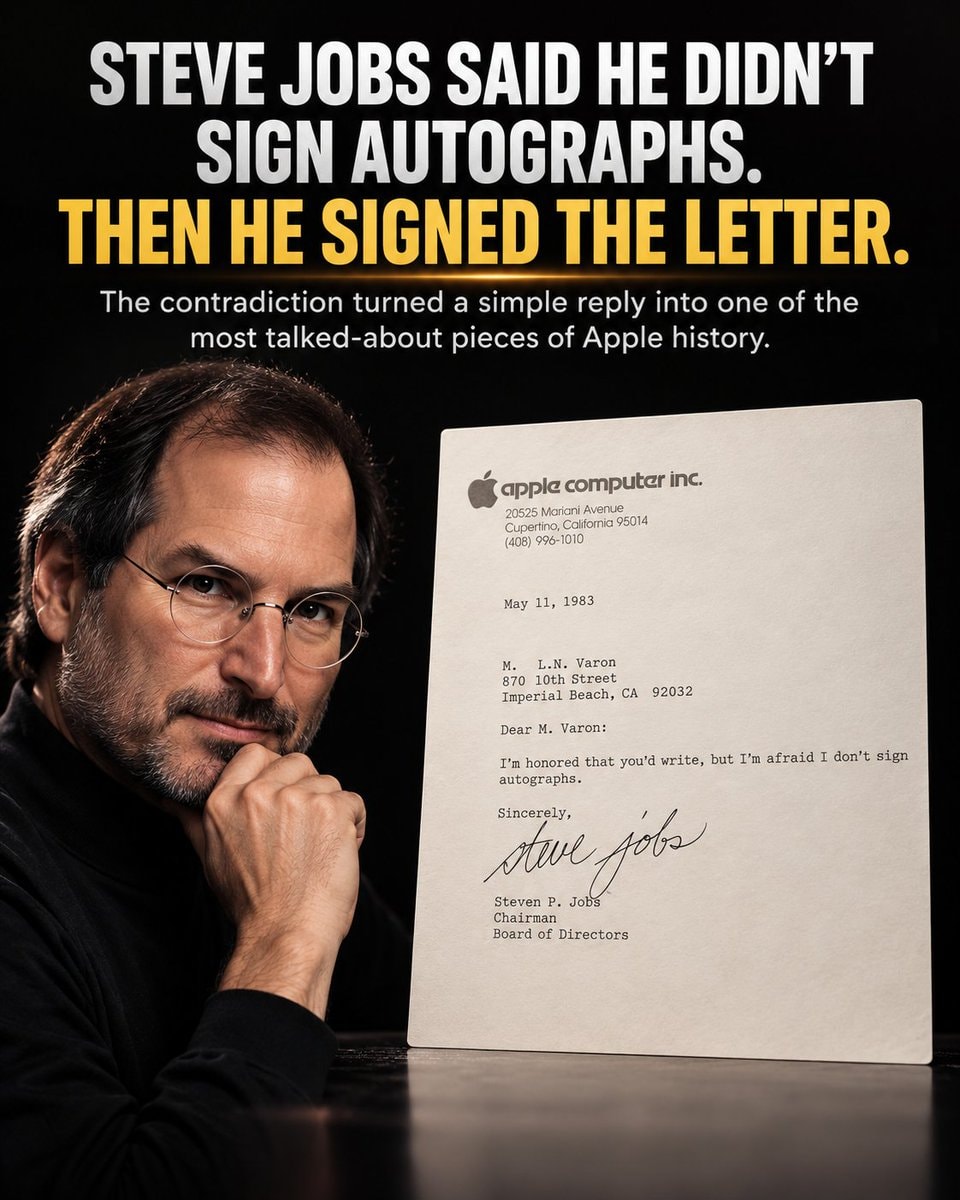 Steve Jobs 1983 autograph letter sells for $479,939