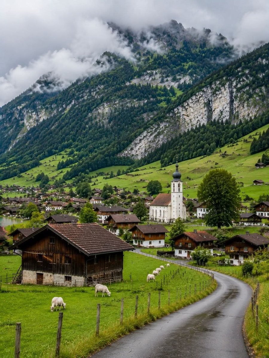 Switzerland alpine village Switzerland alpine village