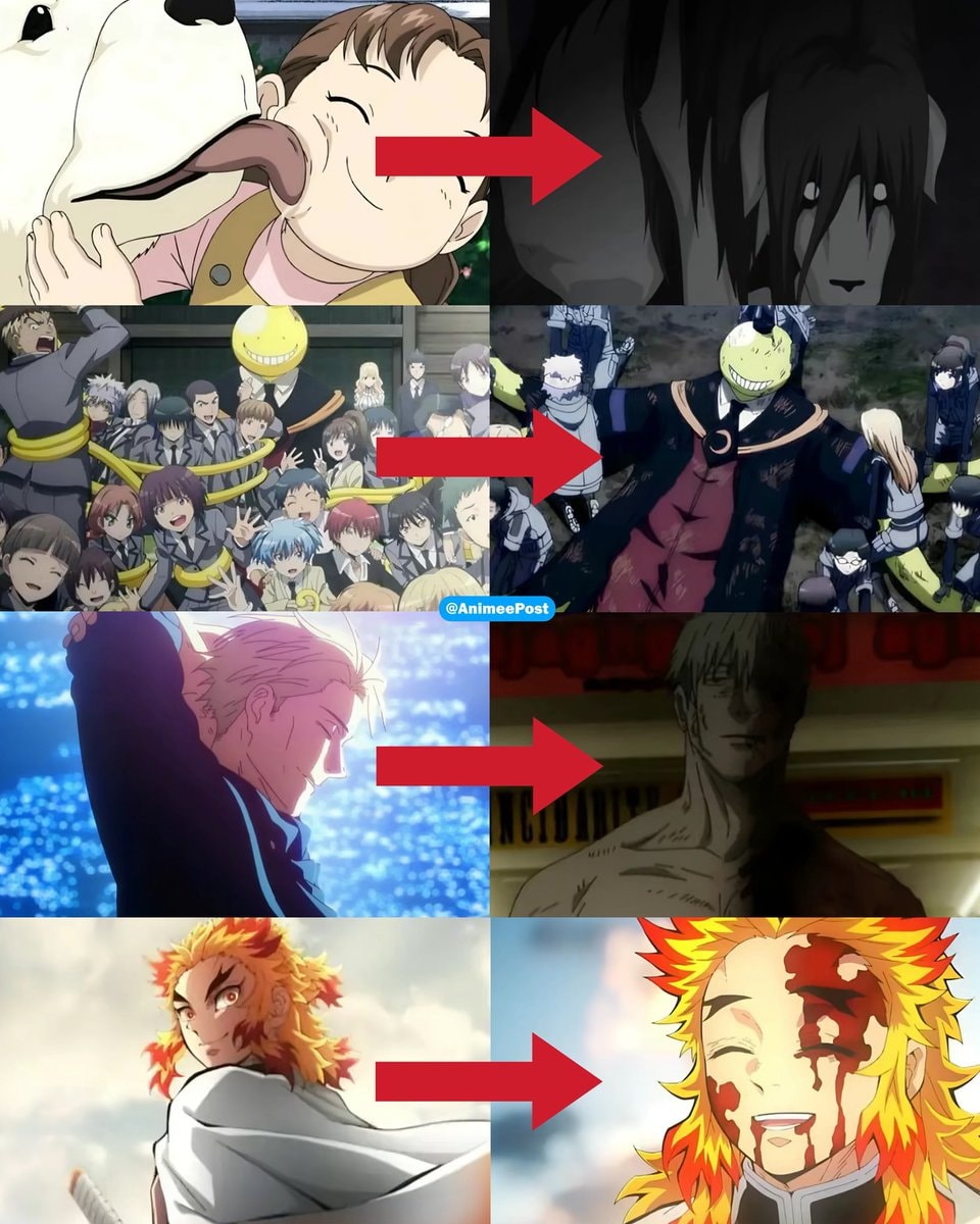 anime transformation contrast