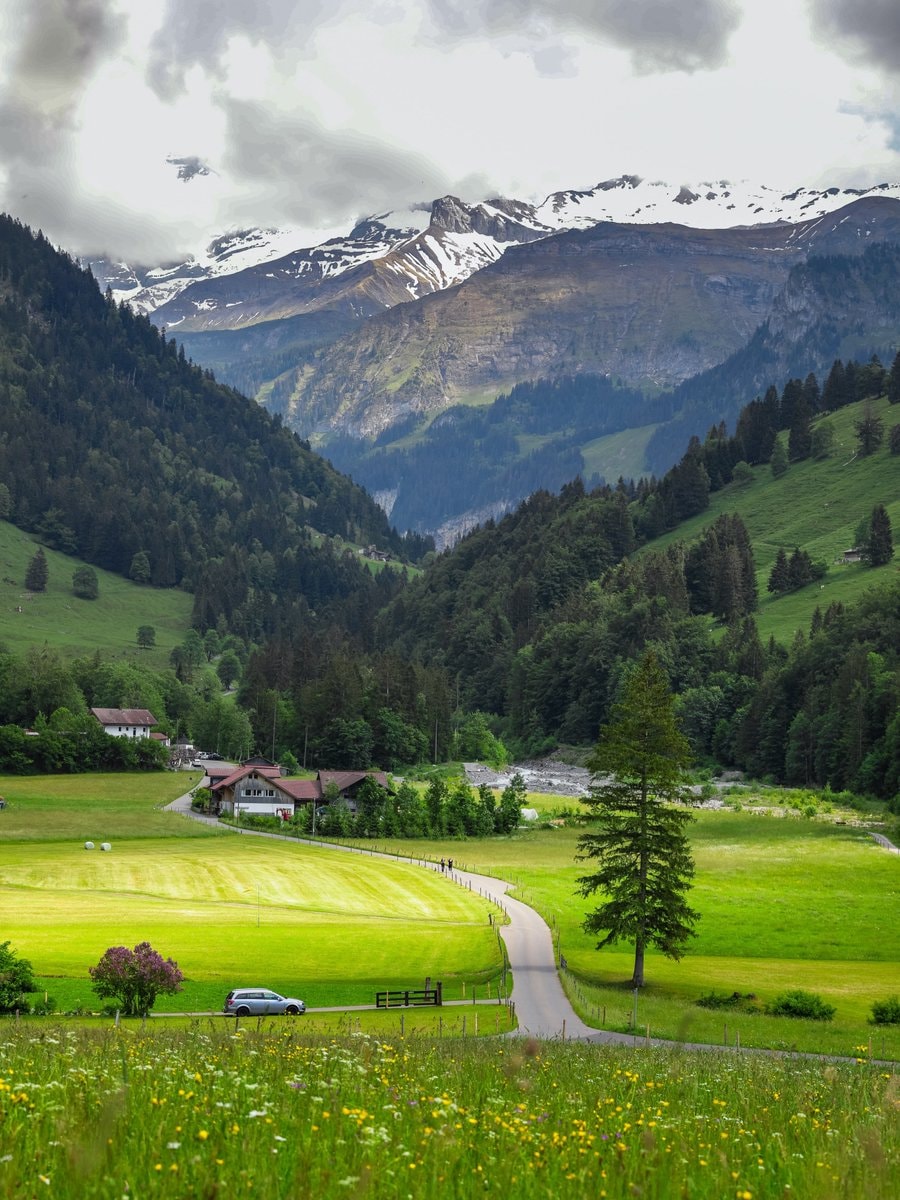Switzerland village and waterfalls (photo 2 of 2)