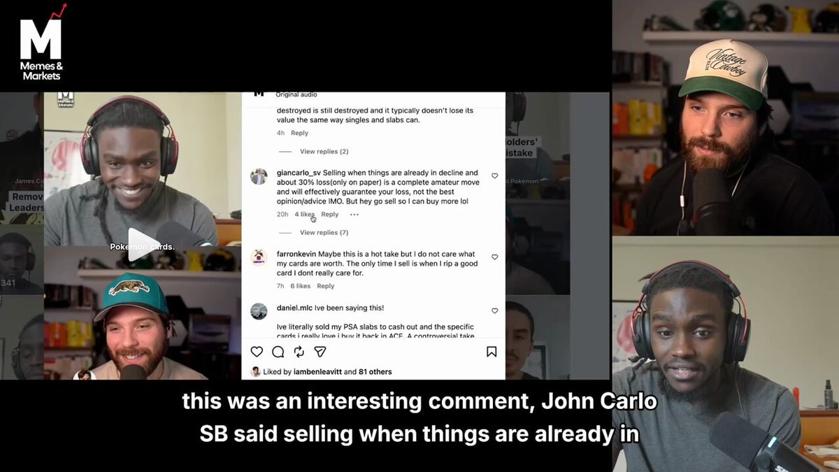 John Carlo SB on selling Pokemon cards