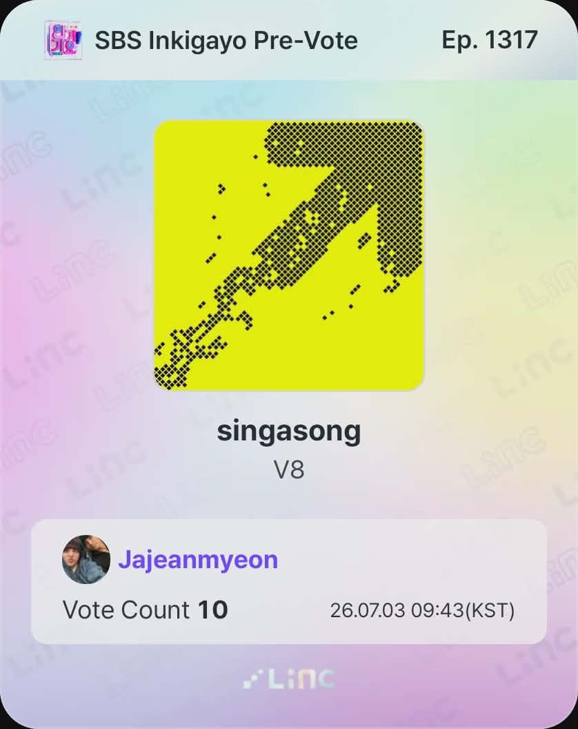 Inkigayo pre-voting for V8 singasong (photo 2 of 2)