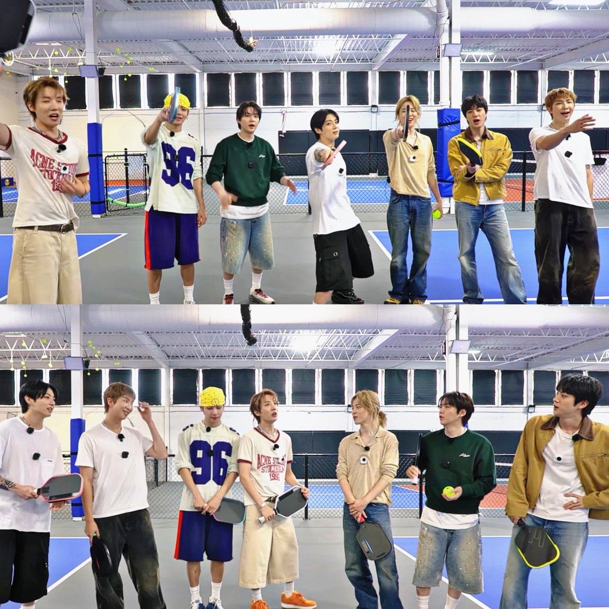 BTS playing pickleball in Toronto