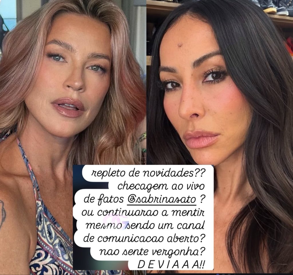 Luana Piovani questions Sabrina Sato