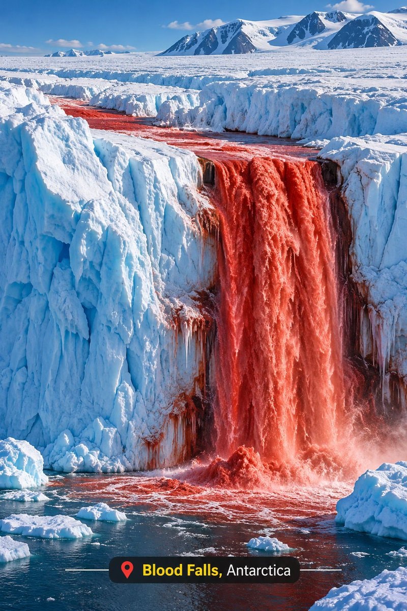 Blood Falls at Taylor Glacier, Antarctica (photo 2 of 2)