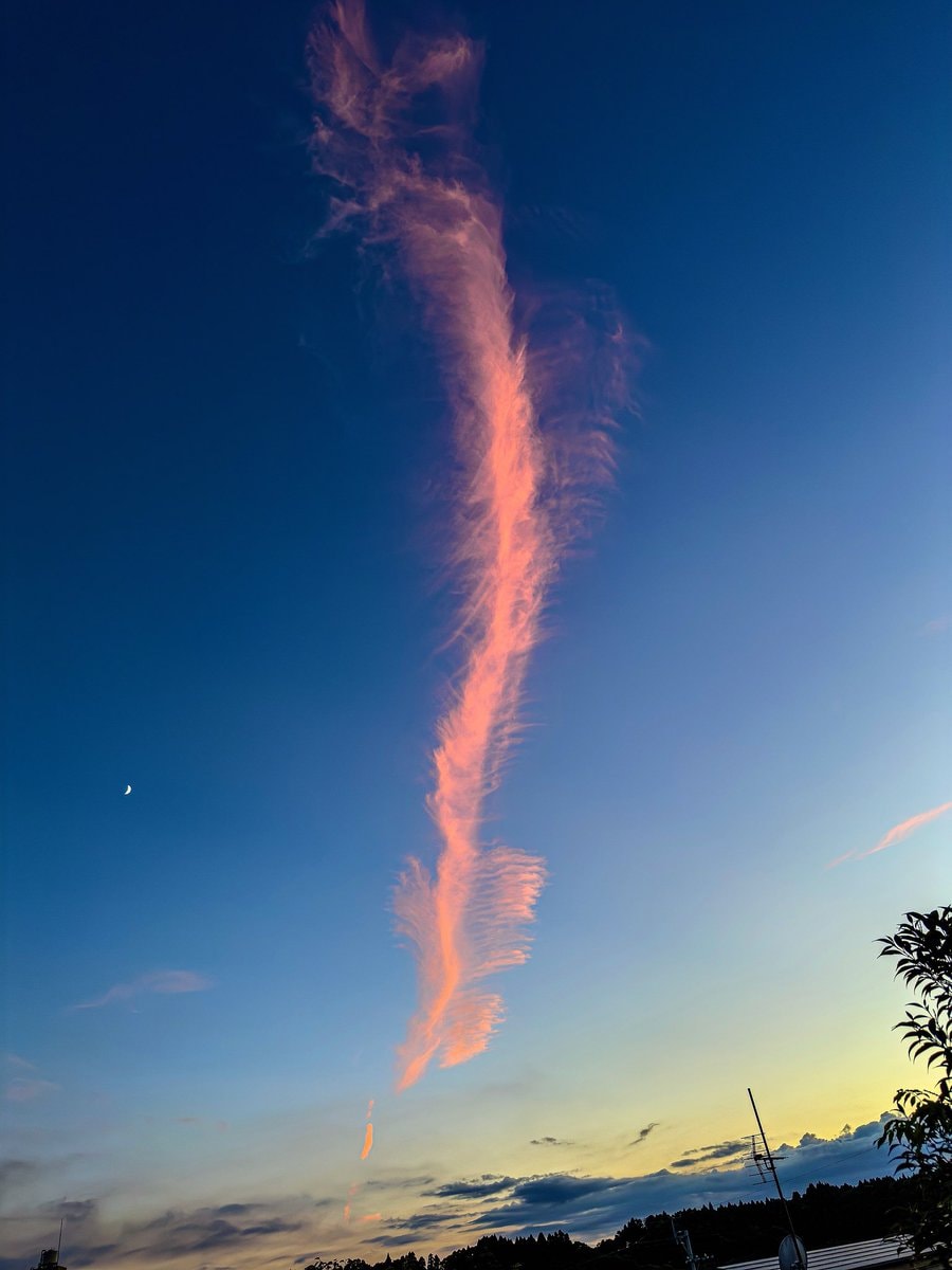 dragon shaped cloud at dusk (photo 3 of 3)