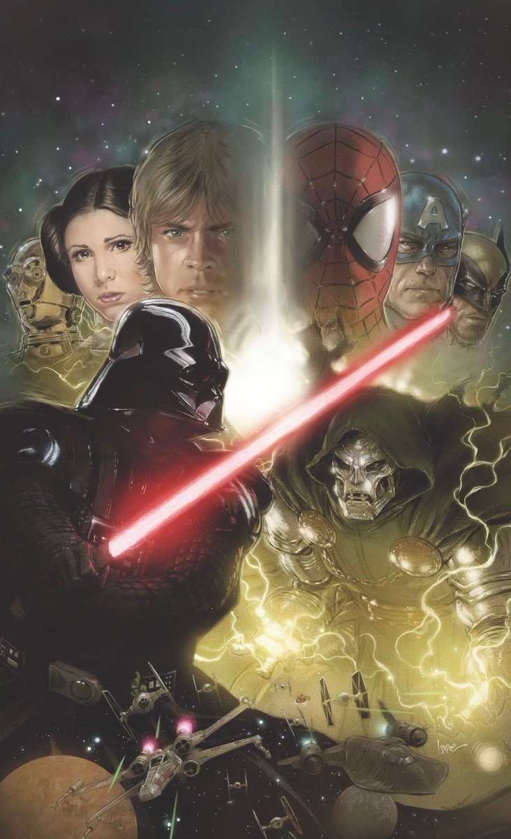 Star Wars x Marvel crossover variant covers