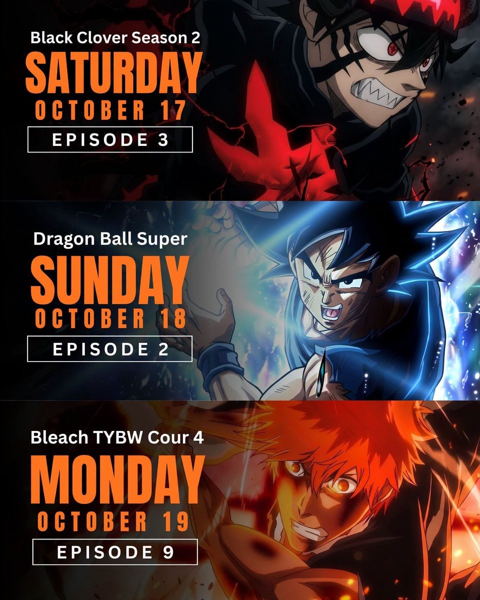 Anime premiere lineup