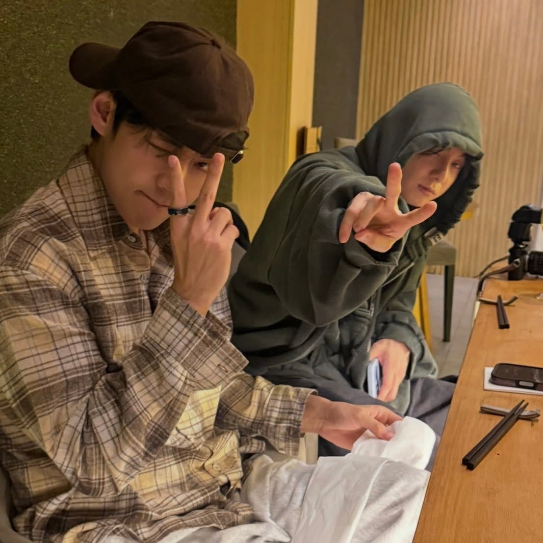 Taehyung and Jungkook selfie