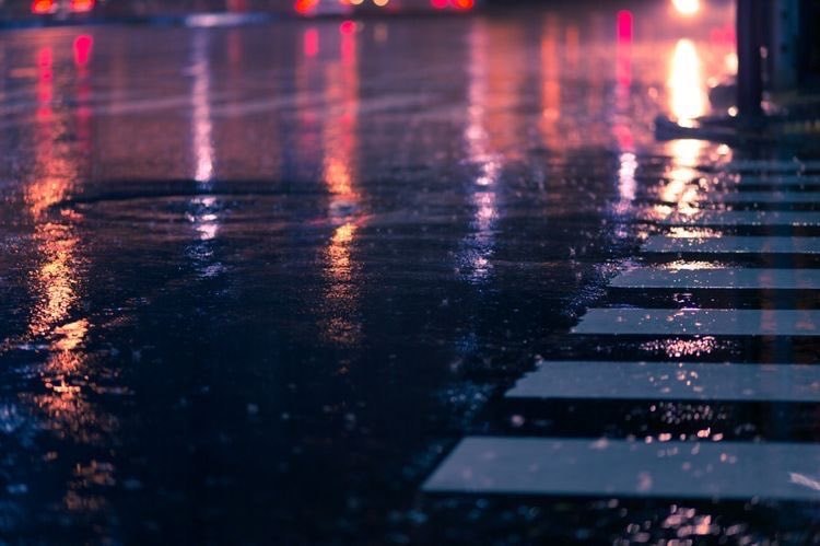 Rainy night bus window (photo 2 of 3)