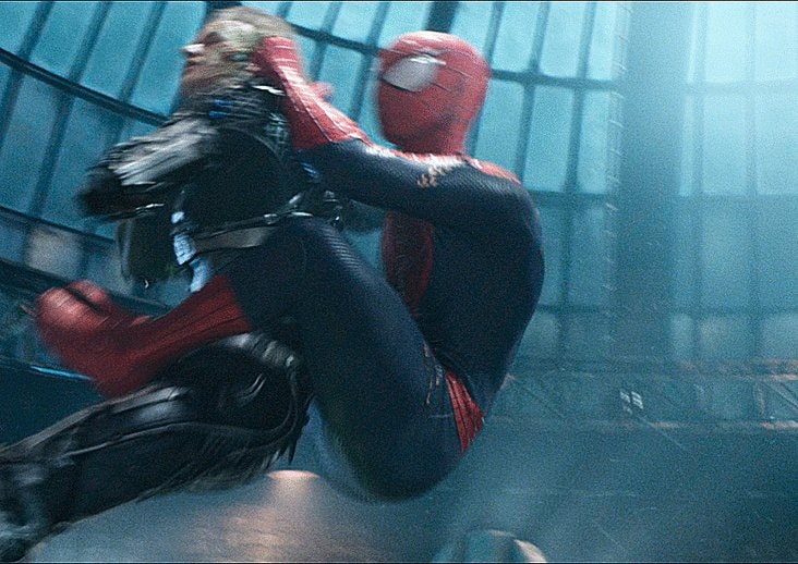 Spider-Man mid-air grapple